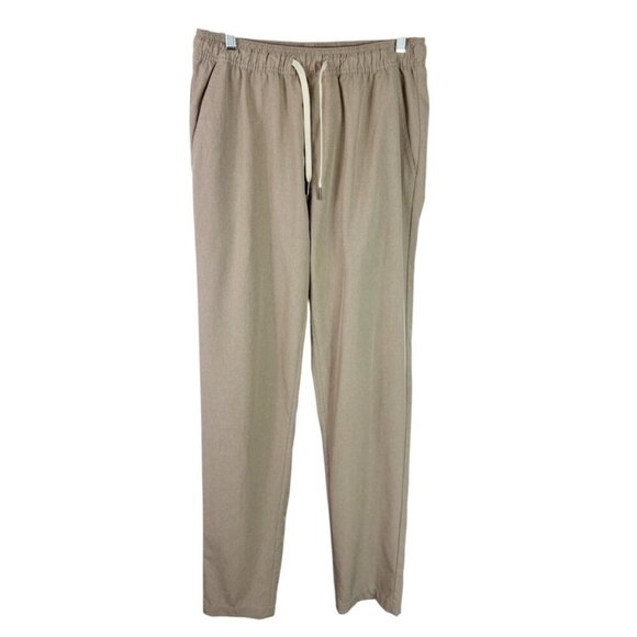 Fair Harbor Men's M Pull On Straight Leg Pant Beige EUC Inseam 31" - Picture 1 of 11
